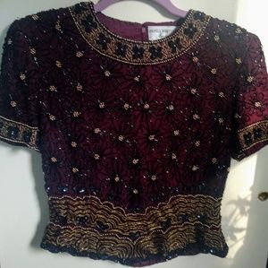 Vintage 1980s Papéll Boutique Evening Top